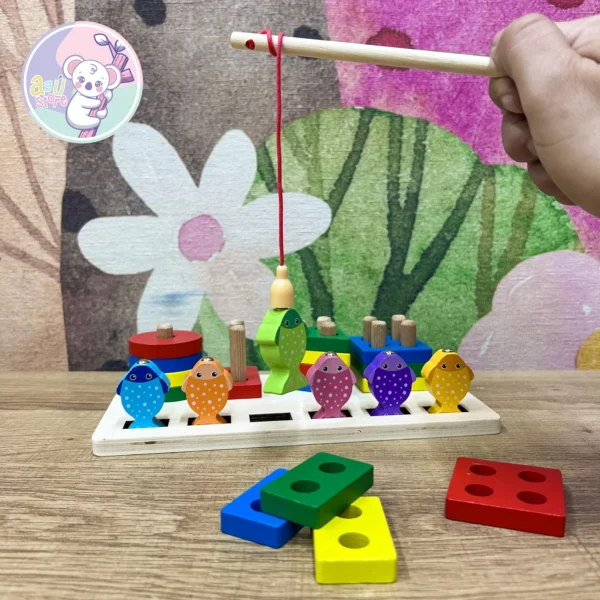 Tablero de encaje con pesca