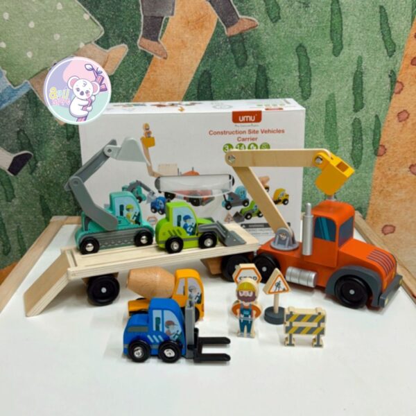 Set camiones de madera