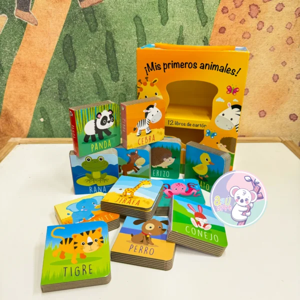 Mini biblioteca 12 libros; animales - Imagen 2
