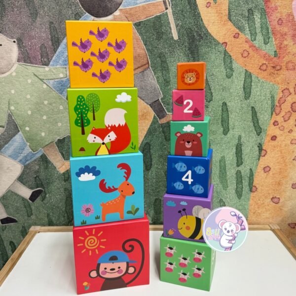 Cubos apilables; torre 10