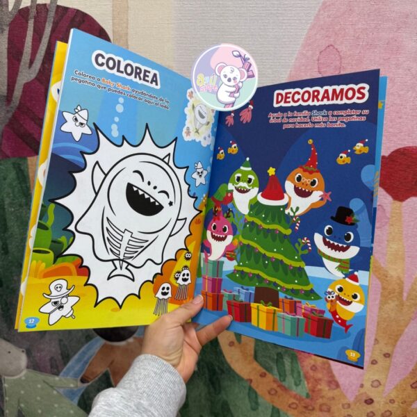 Baby shark; pega y colorea - Imagen 2
