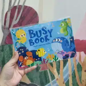 Libro de actividades con velcro; océano y números